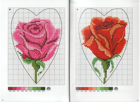 Подборка схем розочек