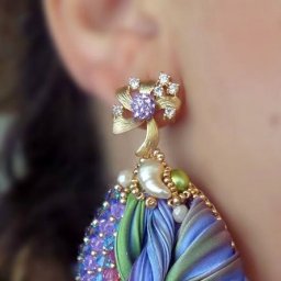 Серьги в технике шибори: восхитительные идеи