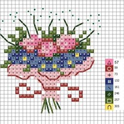 ​Вышиваем миниатюрные букетики