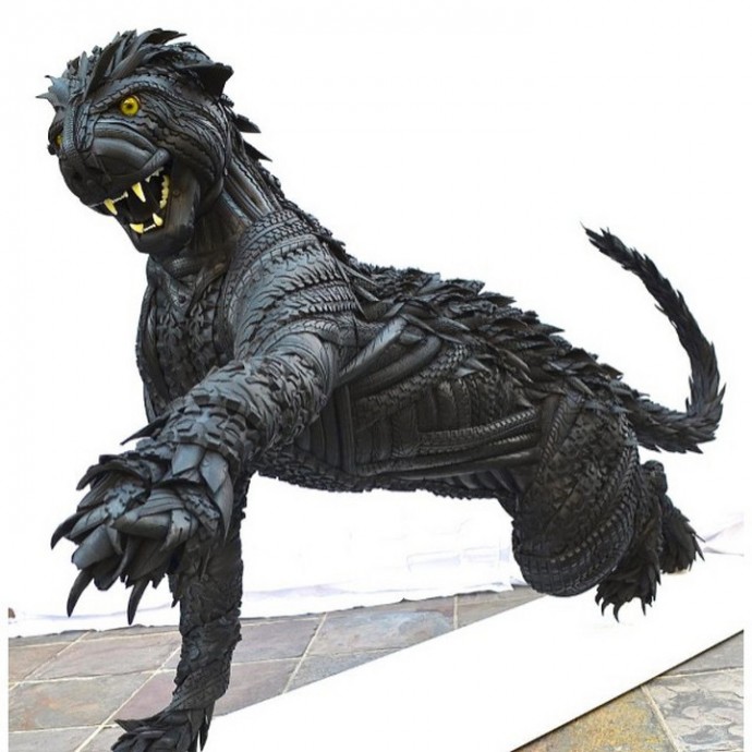 Животные из старых шин: неожиданные идеи для творчества