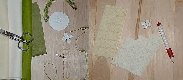 Гортензия из фетра