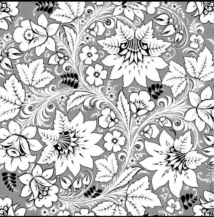 Роспись куртки в русском стиле