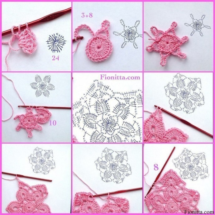 Радужный плед из мотивов "Летний сад"