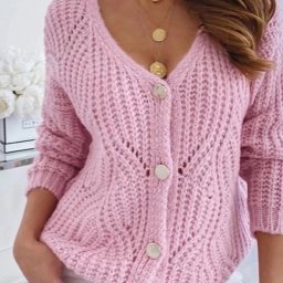 ​Крупный узор на спицах