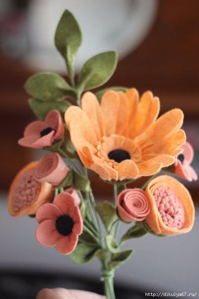 Нежное очарование цветов из фетра