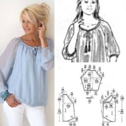 Присборенные по верху блузки