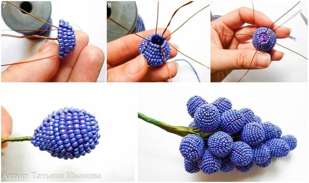 Виноградная лоза из бисера: очень красивая работа