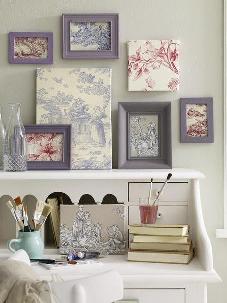 Декор остатками обоев