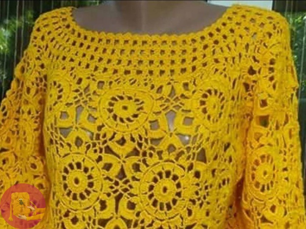 Изумительной красоты блуза крючком