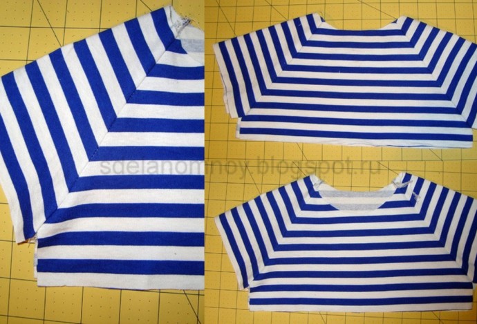 Совмещение полосок на реглане: корректируем выкройку