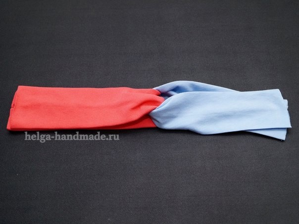 Трикотажная повязка на голову своими руками