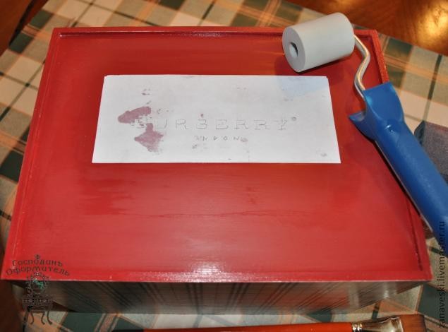 Мини-комодик в стиле burberry