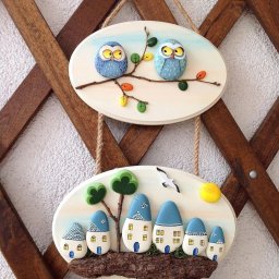 Композиции из разрисованных камней