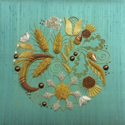 ​Роскошные варианты вышивки канителью