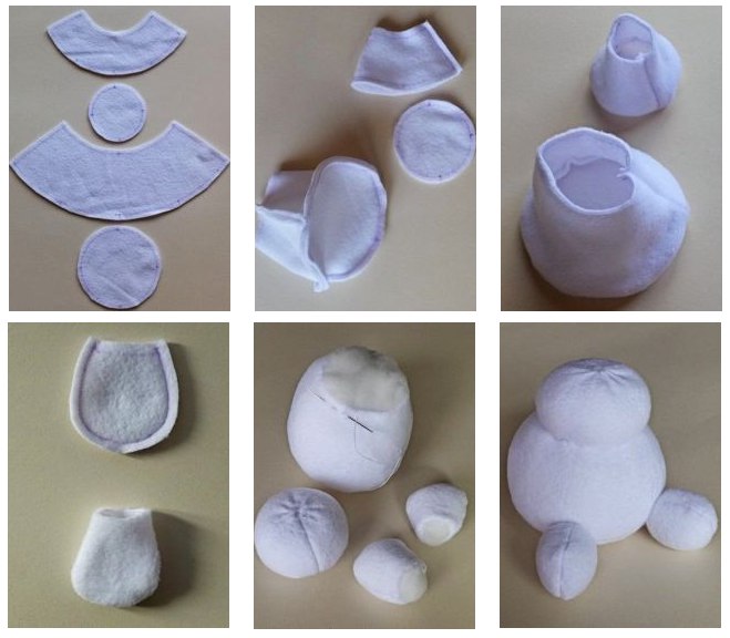 Текстильный снеговик Олаф