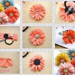 Цветы из лент