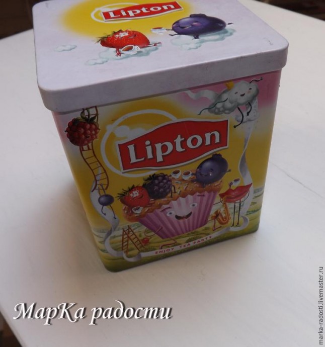 Декор баночки из-под чая