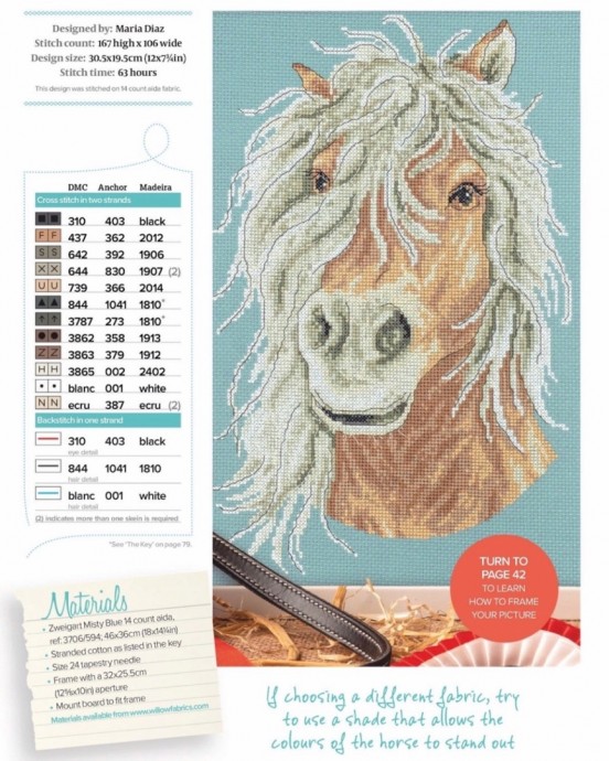 ​Вышиваем лошадь