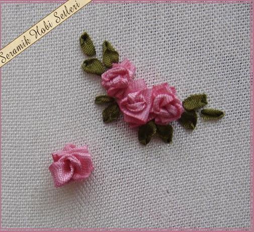 Мини-мастер-класс по вышивке объёмных розочек лентами