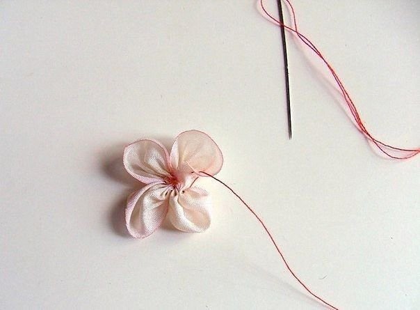 Цветочки из лен: мастер класс