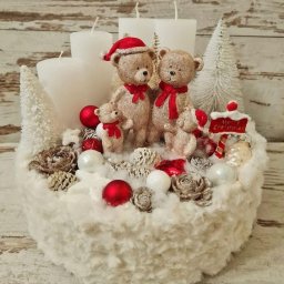 Милый новогодний декор со свечами