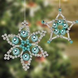 ​Снежинки из бисера и бусин