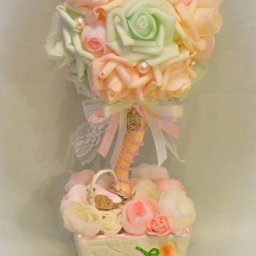 ​Топиарий из искусственных цветов: мастер-класс