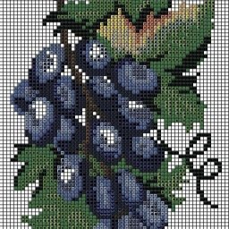 ​Вышиваем сливы и виноград