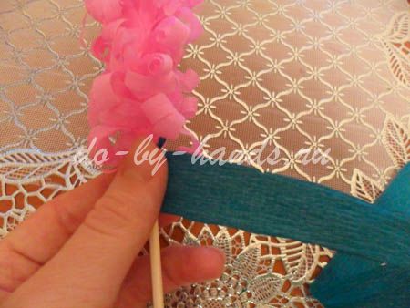 Букет цветов из креп бумаги