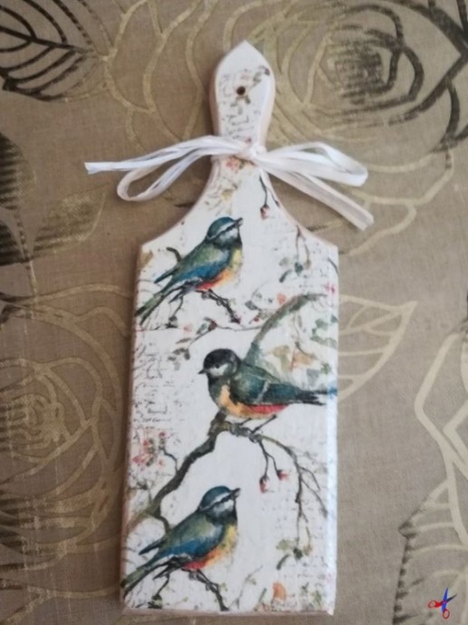 Декоративные доски с декупажем