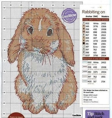 Схема вышивки "Крольчонок"