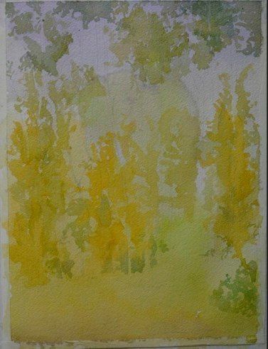 Урок рисования: лес акварелью