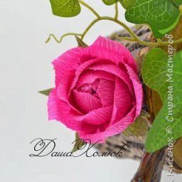 Восхитительные розы из гофрированной бумаги: мастер-класс