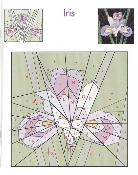 Чудесные цветы в технике лоскутного шитья