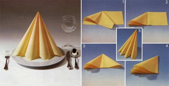 Как красиво сложить салфетку для праздничного стола