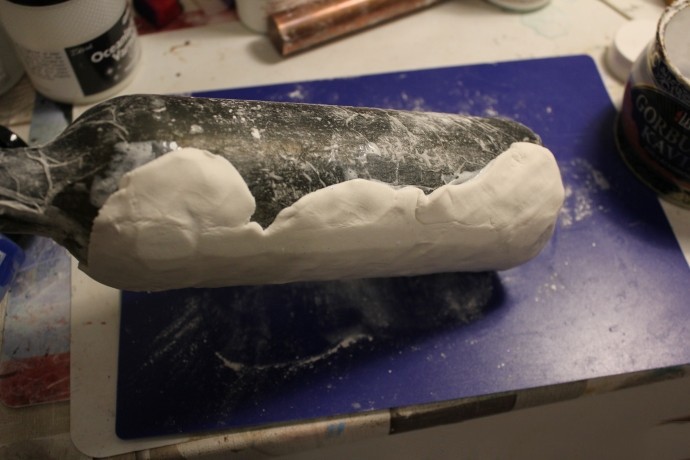 Красивое оформление бутылки соленым тестом: мастер-класс