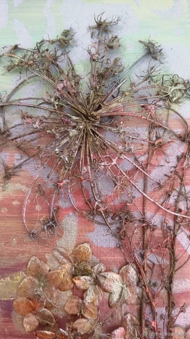 Панно с сухоцветами