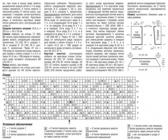 Джемпер спицами с ажурным узором Джемпер спицами с ажурным узором