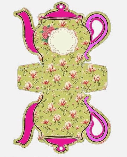 Шаблоны коробочек-чайничков для чайных пакетиков