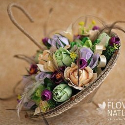 Цветочный зонт из картона