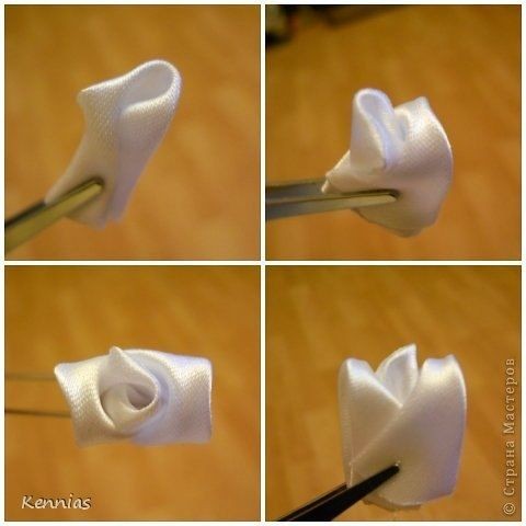 Роза-канзаши на стебле: мастер-класс