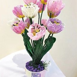 ​Тюльпаны из бисера