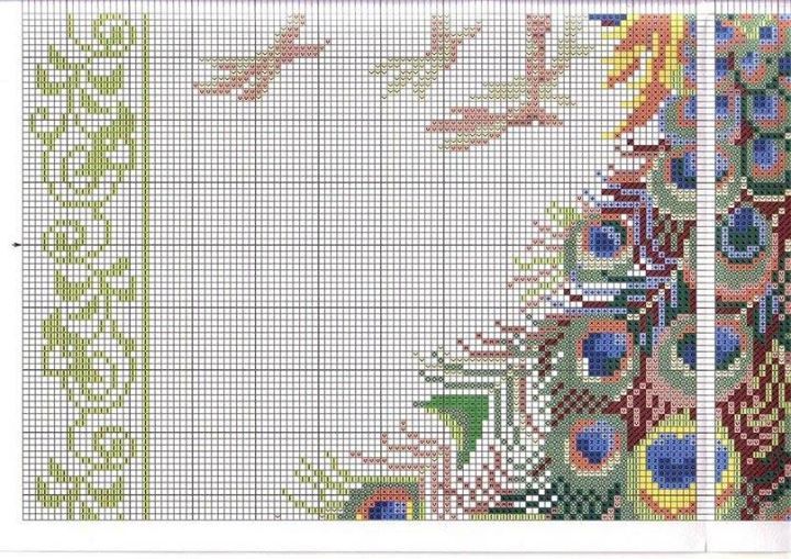 Вышивка "Павлины"