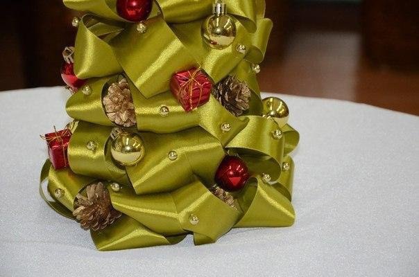 Ёлочка из атласной ленты
