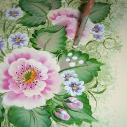 Цветочная картина акриловыми красками