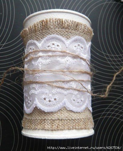 Декорируем жестяные баночки