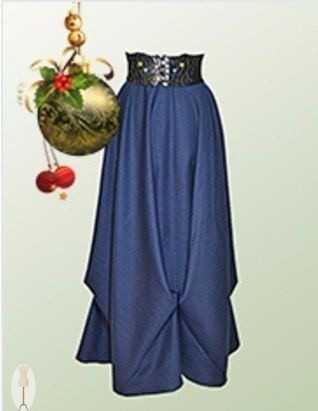 ​Интересная юбка-солнце на основе квадратов