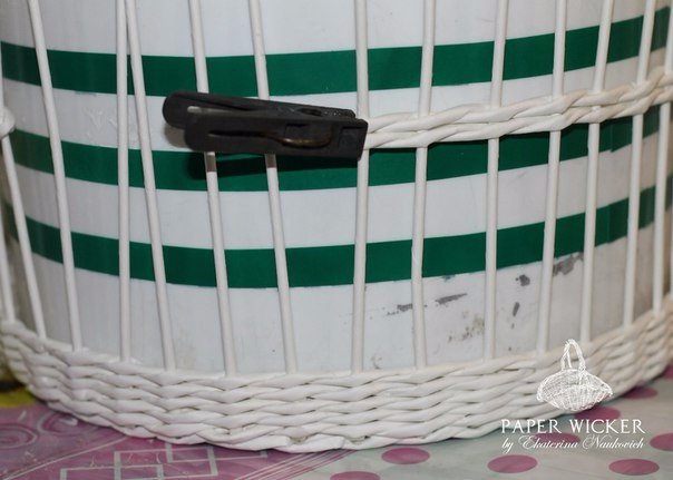 Клетка из газетных трубочек