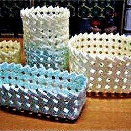 Корзиночки из трубочек для коктейля