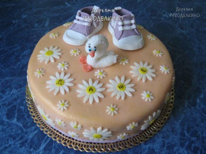 Молочная сахарная мастика для украшения тортов